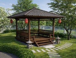 Chòi gỗ kiểu Nhật sân vườn | Thi công trọn gói – Nhà Gỗ An Phú